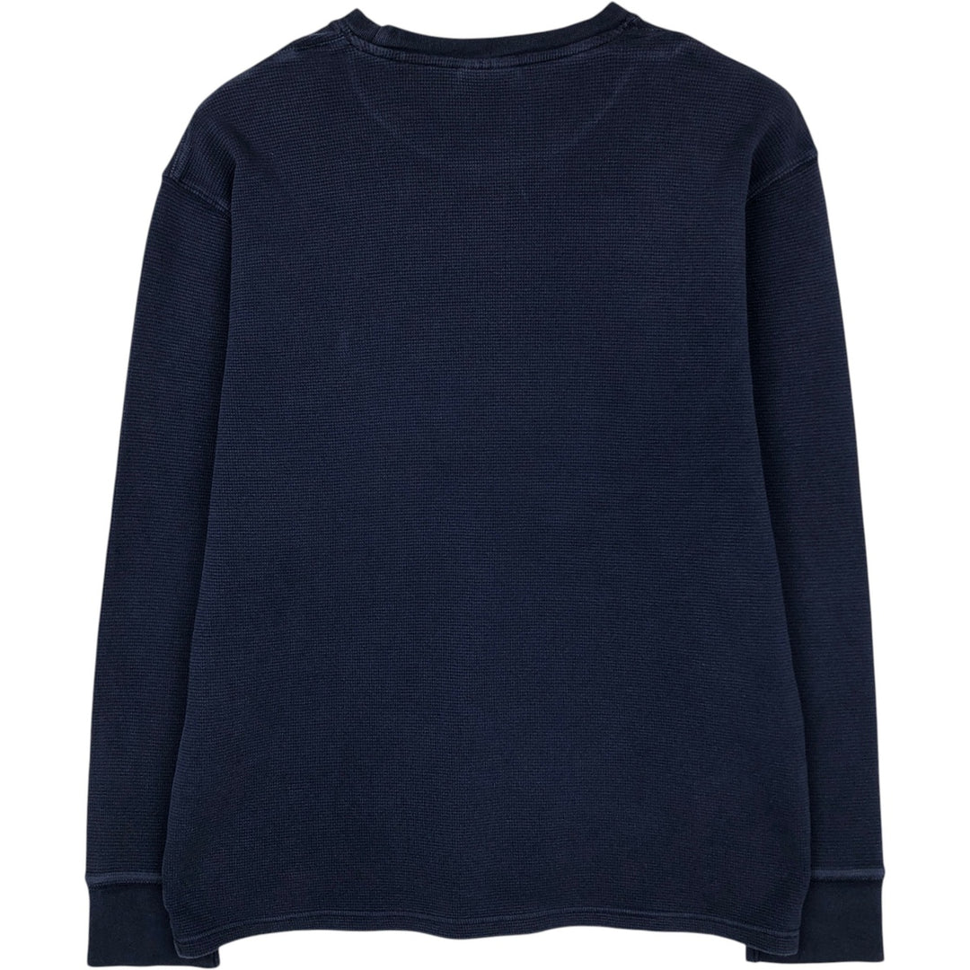 Ralph Lauren POLO RALPH LAUREN SLEEPWEAR Thermal Long T-shirt Waffle Men's L size cotton navy blue type Vintage Second Hand