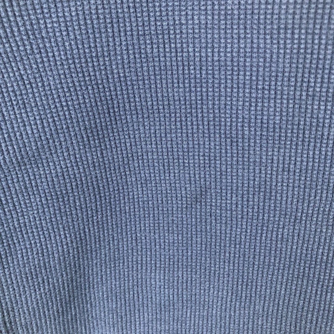 St. John's Bay Thermal Long-Sleeve T-Shirt, Waffle Knit, Men's Size L (equivalent) cotton navy blue type Vintage Second Hand