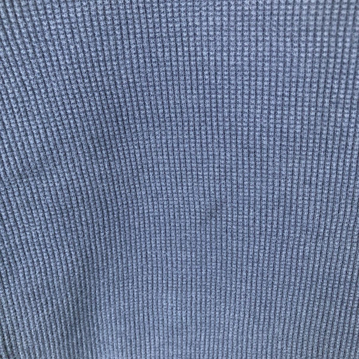 St. John's Bay Thermal Long-Sleeve T-Shirt, Waffle Knit, Men's Size L (equivalent) cotton navy blue type Vintage Second Hand