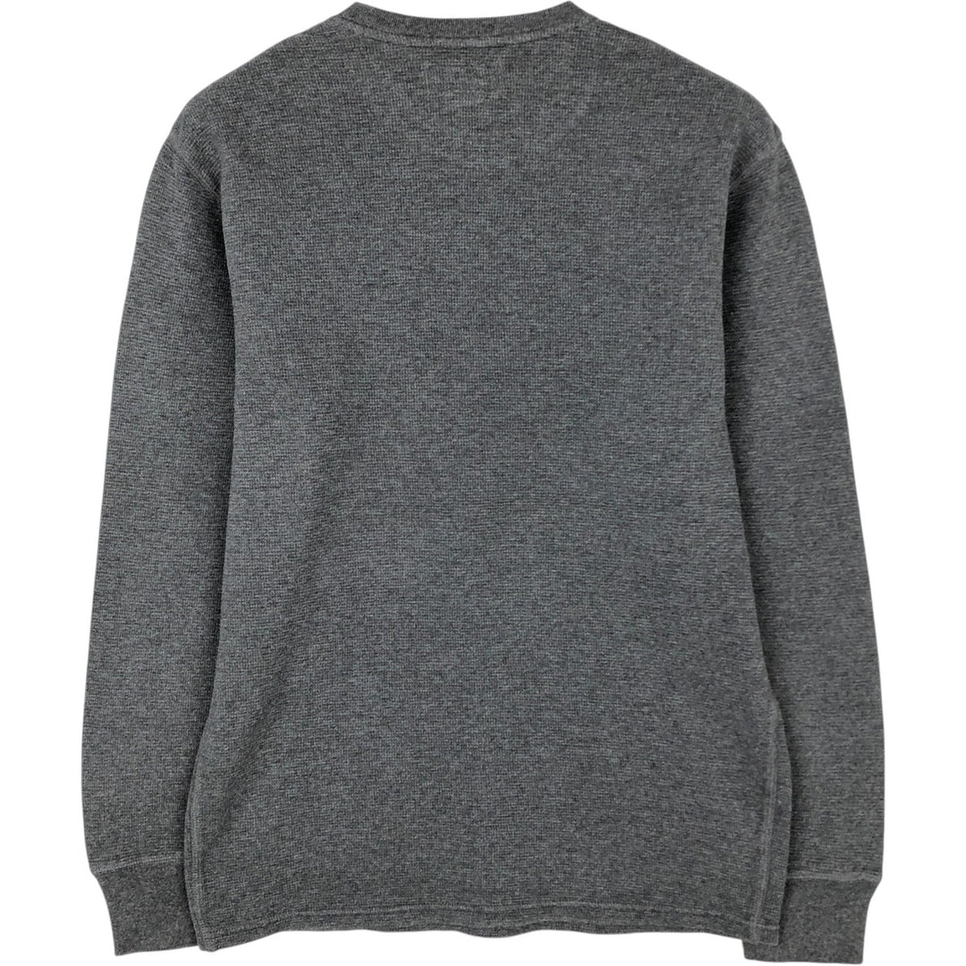 Ralph Lauren POLO RALPH LAUREN Thermal Long T-shirt Waffle Men's M size cotton Charcoal Vintage Second Hand