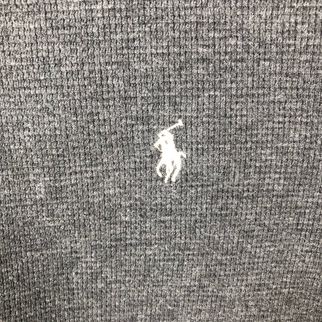Ralph Lauren POLO RALPH LAUREN Thermal Long T-shirt Waffle Men's M size cotton Charcoal Vintage Second Hand