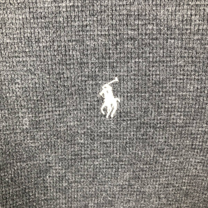 Ralph Lauren POLO RALPH LAUREN Thermal Long T-shirt Waffle Men's M size cotton Charcoal Vintage Second Hand