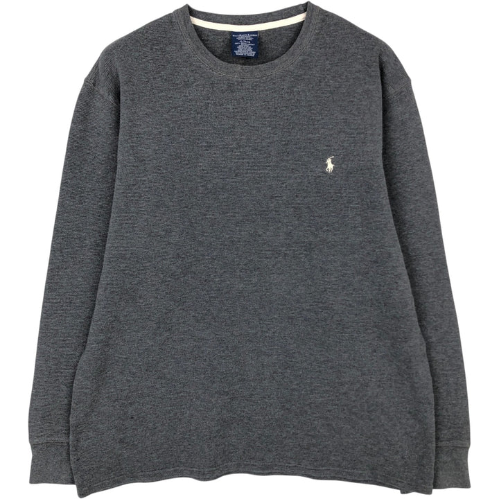 Ralph Lauren POLO RALPH LAUREN SLEEPWEAR Thermal Long T-shirt Waffle Men's XL cotton Charcoal Vintage Second Hand