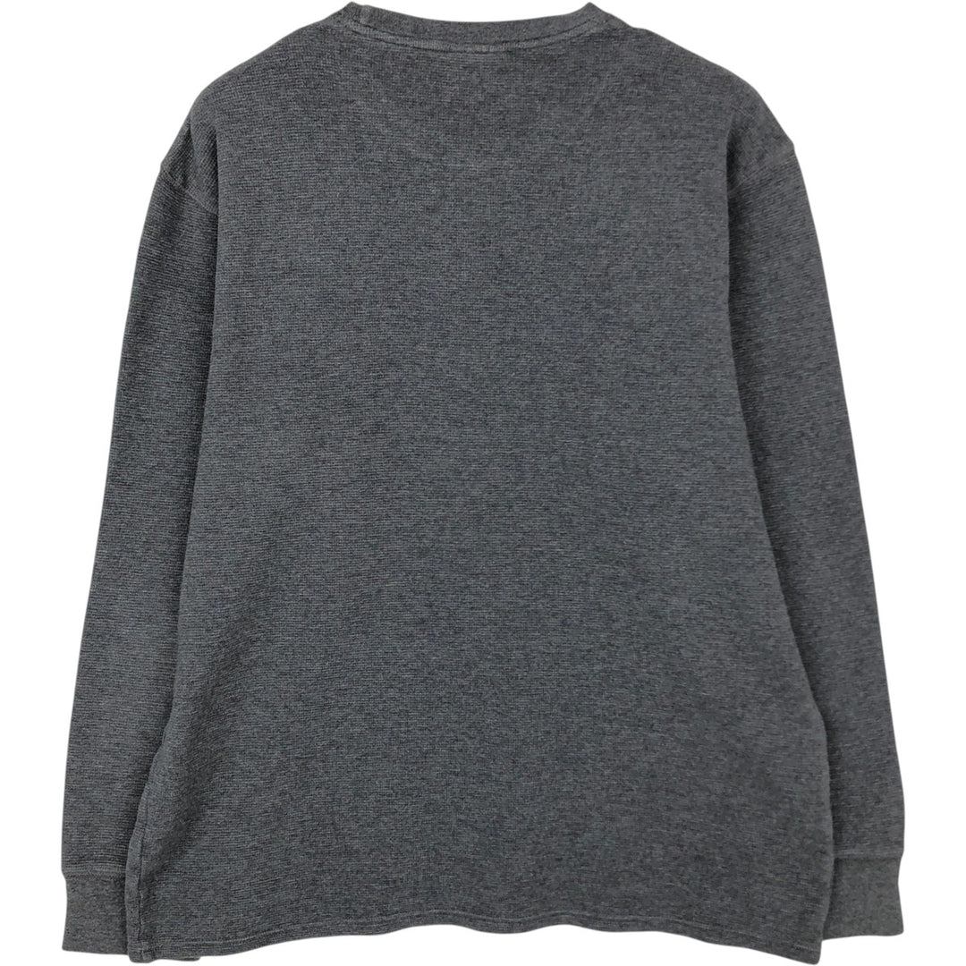 Ralph Lauren POLO RALPH LAUREN SLEEPWEAR Thermal Long T-shirt Waffle Men's XL cotton Charcoal Vintage Second Hand