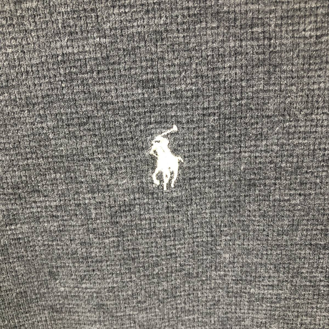 Ralph Lauren POLO RALPH LAUREN SLEEPWEAR Thermal Long T-shirt Waffle Men's XL cotton Charcoal Vintage Second Hand