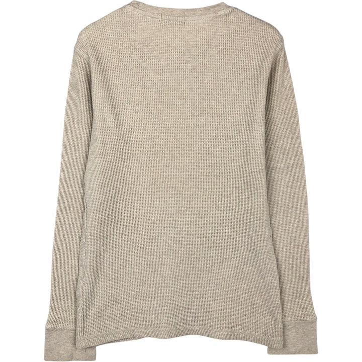 Ralph Lauren POLO RALPH LAUREN Thermal Long T-shirt Waffle Men's M size cotton Beige type Vintage Second Hand