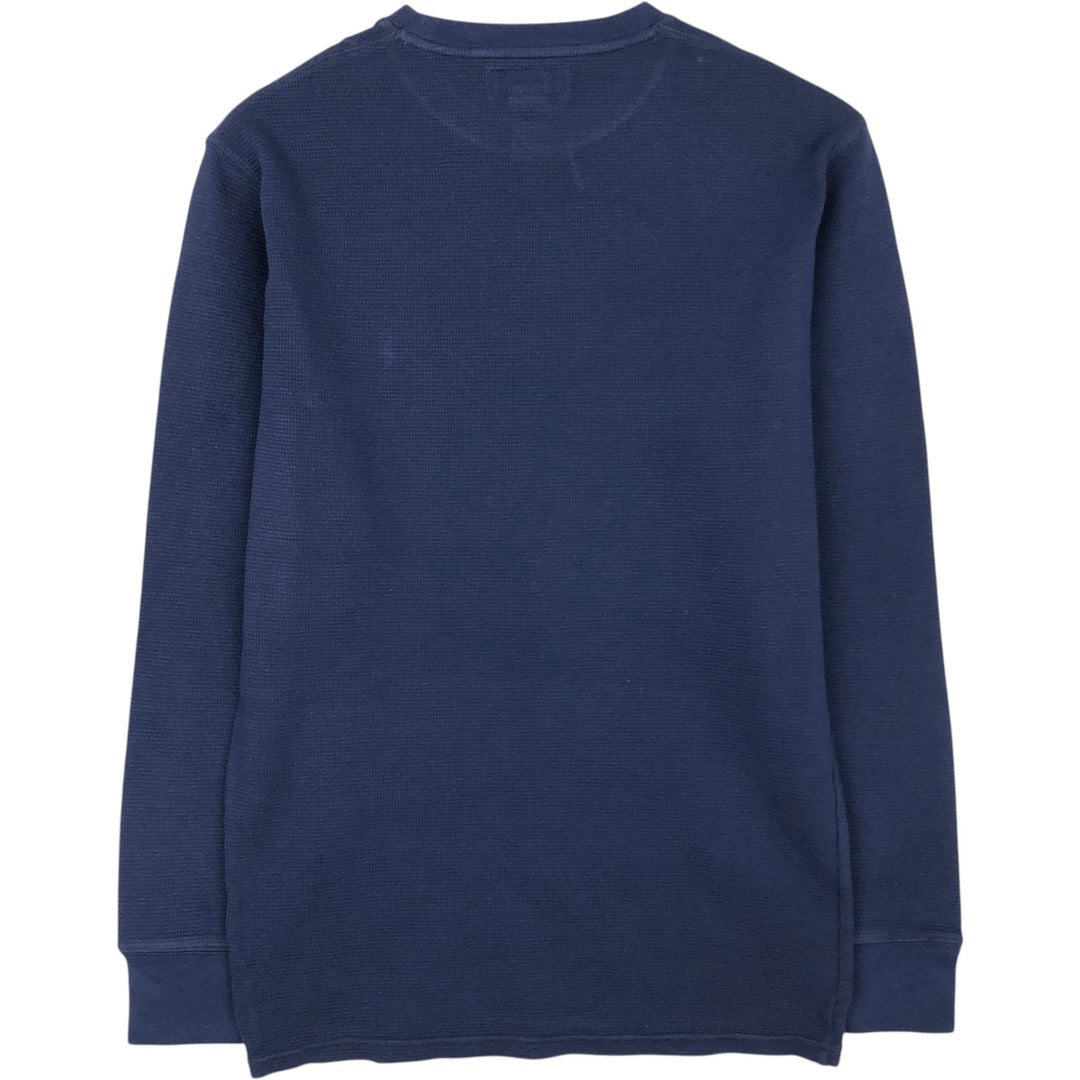 Ralph Lauren POLO RALPH LAUREN Thermal Long T-shirt Waffle Men's M size cotton navy blue type Vintage Second Hand