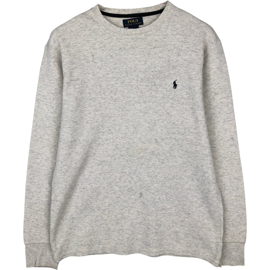 Ralph Lauren POLO RALPH LAUREN Thermal Ron T Waffle Men's L size cotton ivory Vintage Second Hand