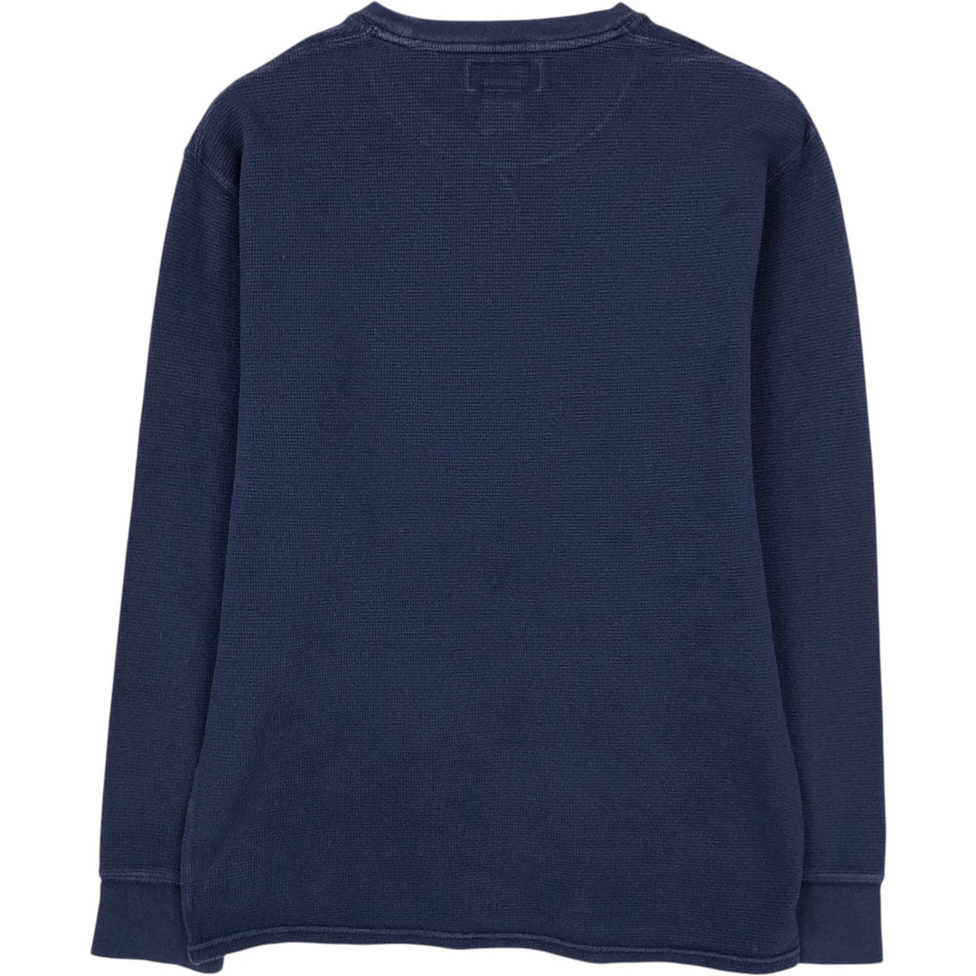 Ralph Lauren POLO RALPH LAUREN Thermal Ron T Waffle Men's L size cotton navy blue type Vintage Second Hand