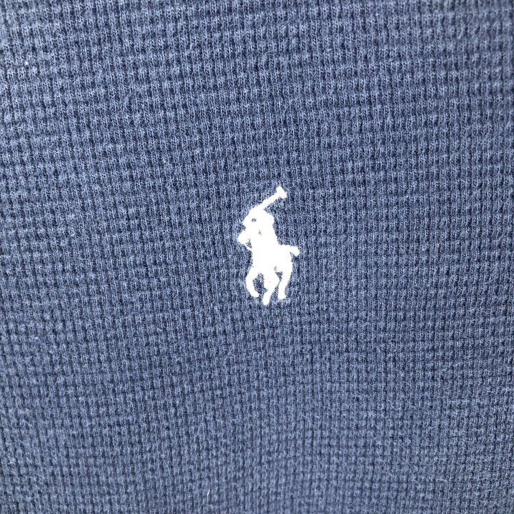 Ralph Lauren POLO RALPH LAUREN Thermal Ron T Waffle Men's L size cotton navy blue type Vintage Second Hand
