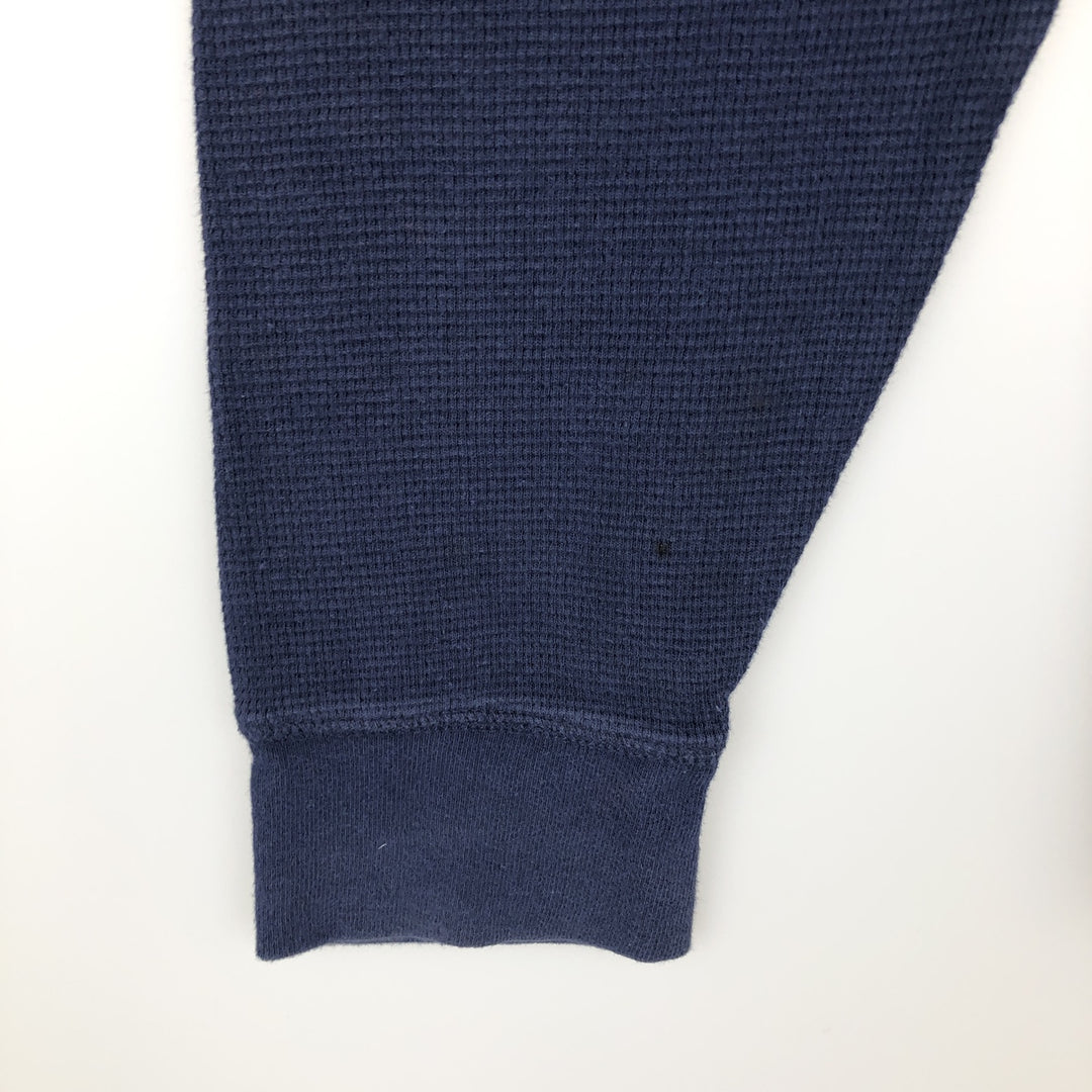 Ralph Lauren POLO RALPH LAUREN Thermal Ron T Waffle Men's L size cotton navy blue type Vintage Second Hand