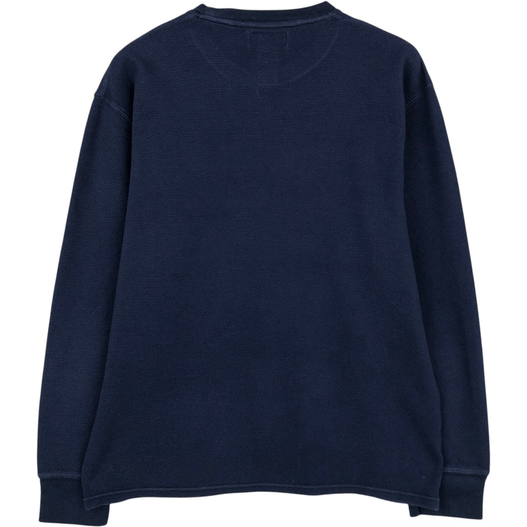 Ralph Lauren POLO RALPH LAUREN Thermal Long T-shirt Waffle Men's XL cotton navy blue type Vintage Second Hand