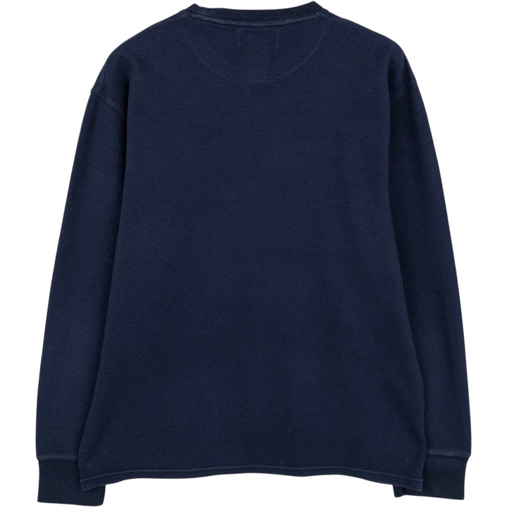 Ralph Lauren POLO RALPH LAUREN Thermal Long T-shirt Waffle Men's XL cotton navy blue type Vintage Second Hand