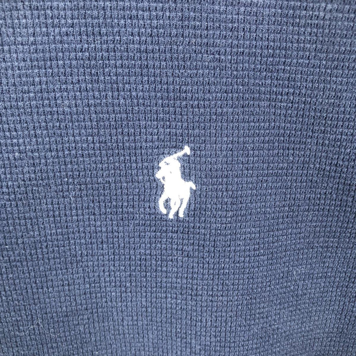Ralph Lauren POLO RALPH LAUREN Thermal Long T-shirt Waffle Men's XL cotton navy blue type Vintage Second Hand