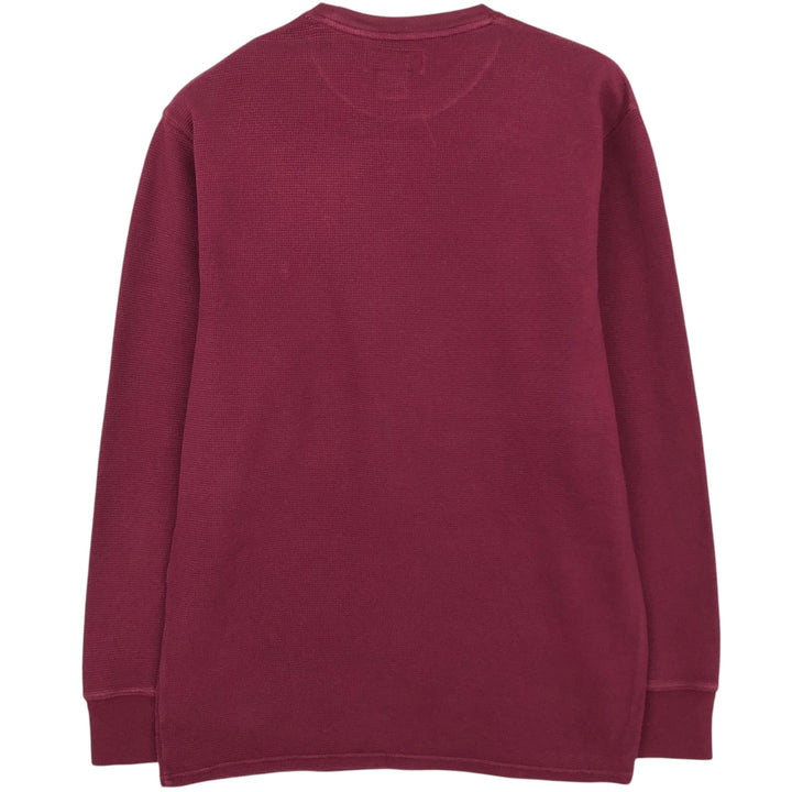 Ralph Lauren POLO RALPH LAUREN Thermal Ron T Waffle Men's L size cotton Red type red-purple Vintage Second Hand