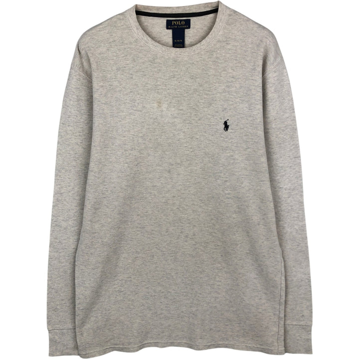 Ralph Lauren POLO RALPH LAUREN Thermal Long T-shirt Waffle Men's XL cotton ivory Vintage Second Hand