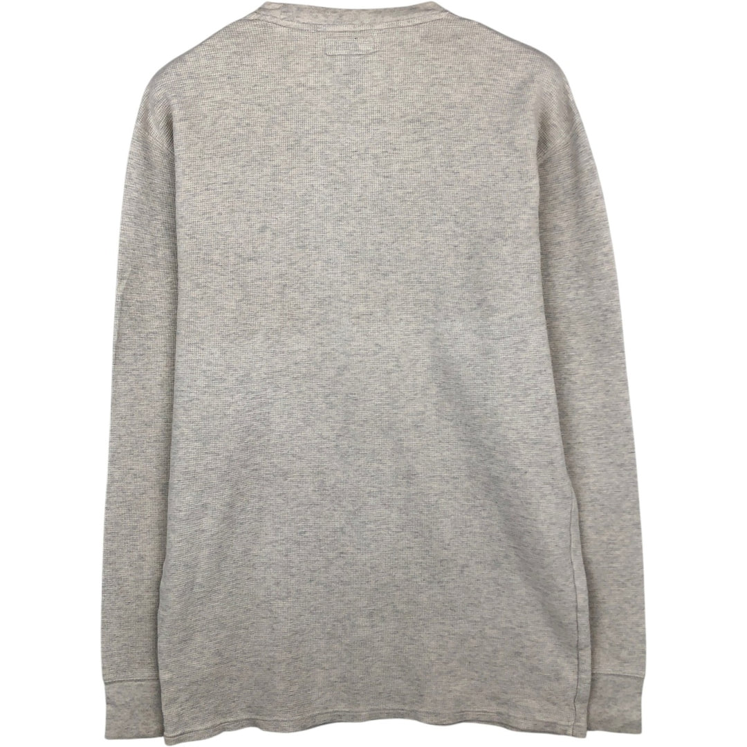 Ralph Lauren POLO RALPH LAUREN Thermal Long T-shirt Waffle Men's XL cotton ivory Vintage Second Hand