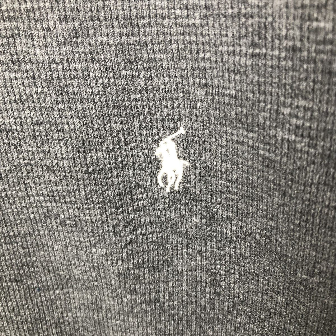 Ralph Lauren POLO RALPH LAUREN Thermal Long T-shirt Waffle Men's M size cotton Charcoal Vintage Second Hand