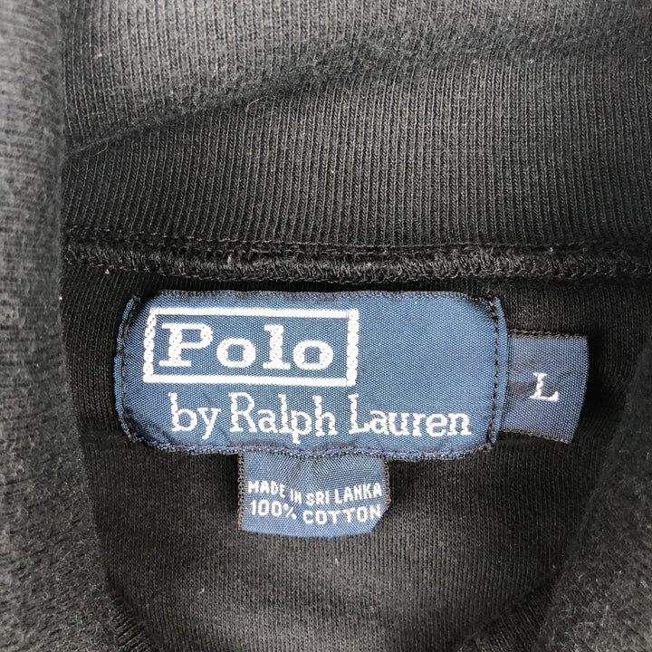 Ralph Lauren POLO by Ralph Lauren turtleneck long-sleeved T-shirt, men's size L cotton black type Vintage Second Hand