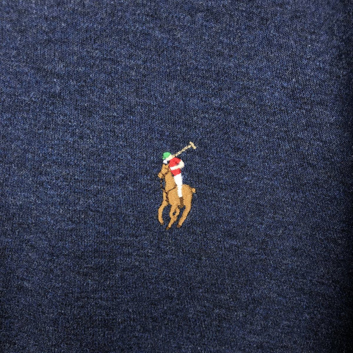 Ralph Lauren POLO RALPH LAUREN long-sleeved polo shirt, men's size XXL cotton navy blue type Vintage Second Hand