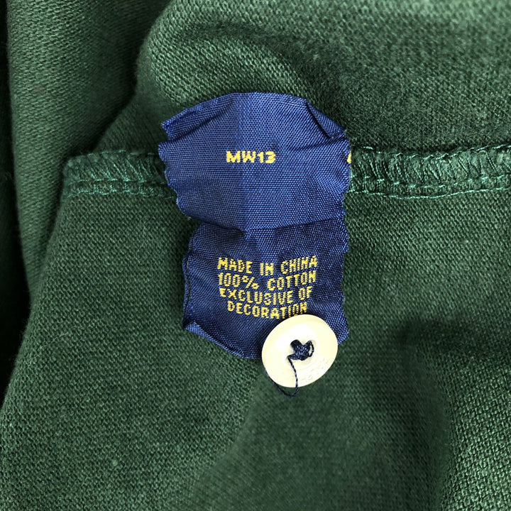 Ralph Lauren POLO RALPH LAUREN CUSTOM FIT long sleeve polo shirt men's size L cotton green type Vintage Second Hand