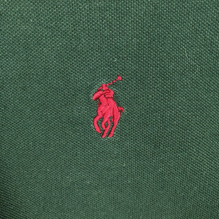 Ralph Lauren POLO RALPH LAUREN CUSTOM FIT long sleeve polo shirt men's size L cotton green type Vintage Second Hand