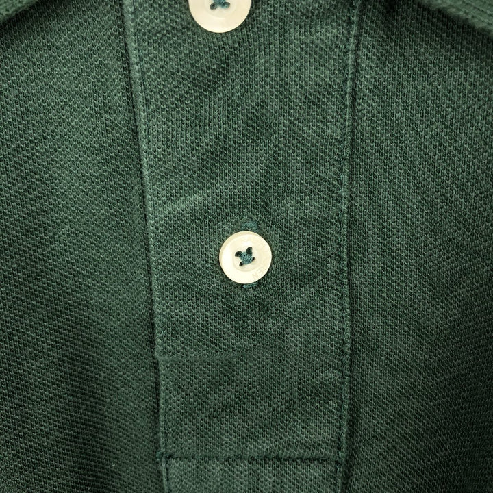 Ralph Lauren POLO RALPH LAUREN CUSTOM FIT long sleeve polo shirt men's size L cotton green type Vintage Second Hand