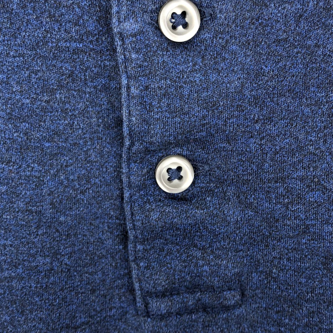 Ralph Lauren POLO RALPH LAUREN CLASSIC FIT long-sleeved polo shirt, men's size L cotton navy blue type Vintage Second Hand