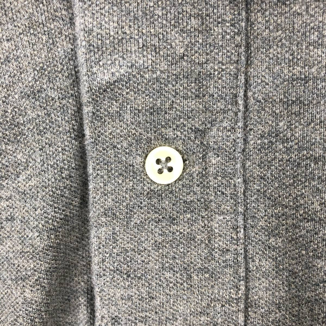 Ralph Lauren POLO by Ralph Lauren Double Pony Long-Sleeve Polo Shirt, Men's Size L (approx.) cotton Charcoal Vintage Second Hand