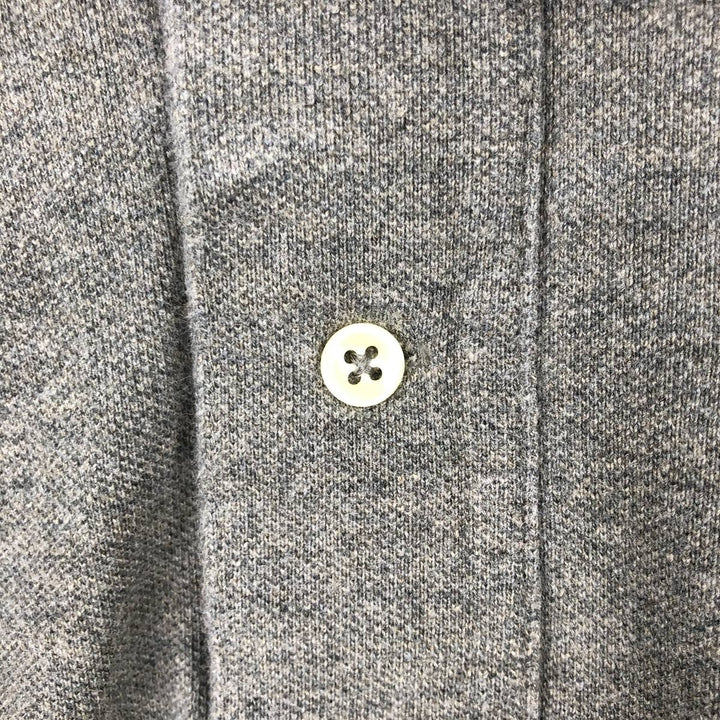 Ralph Lauren POLO by Ralph Lauren Double Pony Long-Sleeve Polo Shirt, Men's Size L (approx.) cotton Charcoal Vintage Second Hand