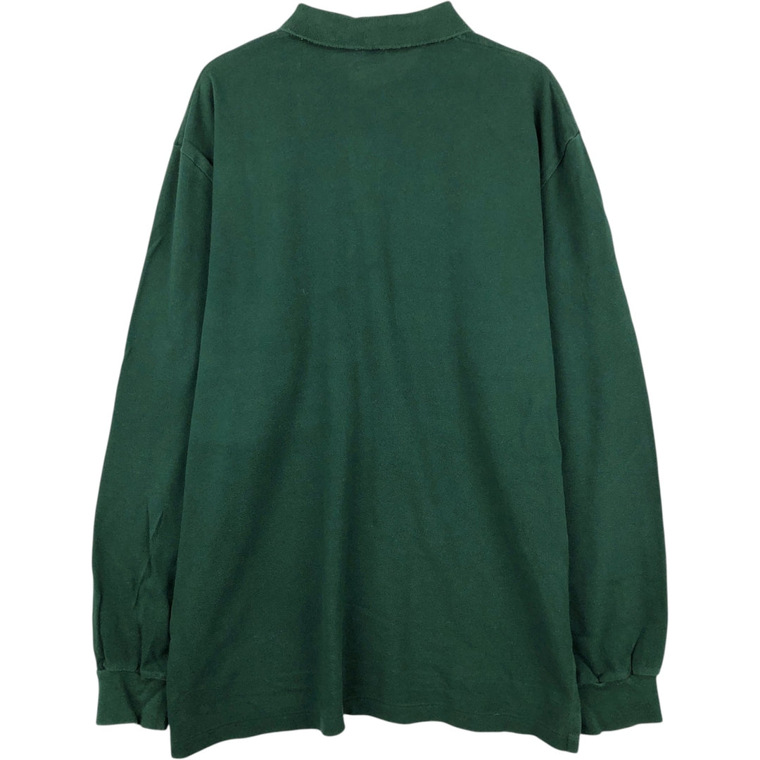 Ralph Lauren POLO by Ralph Lauren long sleeve polo shirt, men's XL size cotton green type Vintage Second Hand