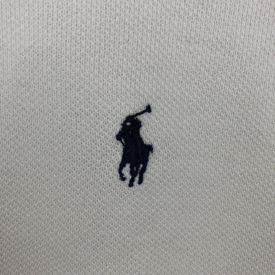 Ralph Lauren POLO GOLF long-sleeved polo shirt, men's size XL Pima Cotton white type Vintage Second Hand