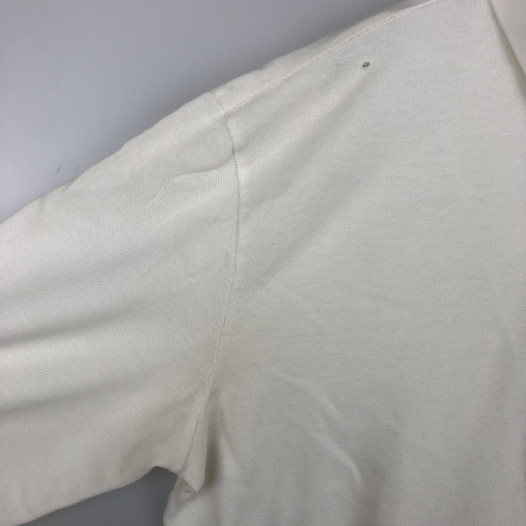 Ralph Lauren POLO GOLF long-sleeved polo shirt, men's size XL Pima Cotton white type Vintage Second Hand