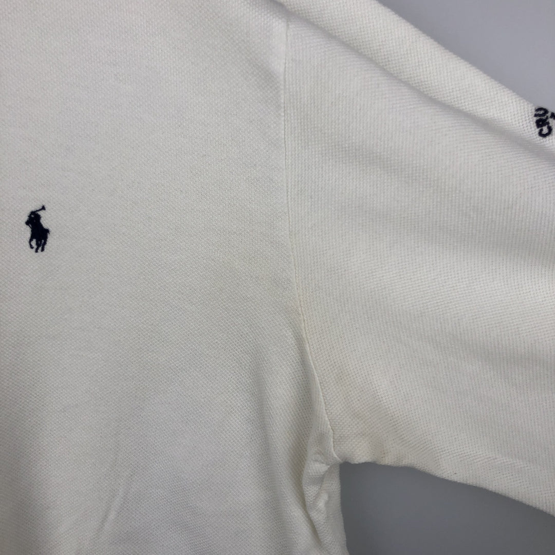 Ralph Lauren POLO GOLF long-sleeved polo shirt, men's size XL Pima Cotton white type Vintage Second Hand