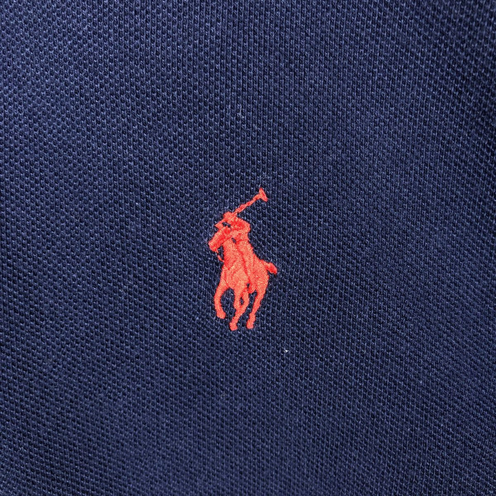 Ralph Lauren POLO by Ralph Lauren long sleeve polo shirt, men's size M cotton navy blue type Vintage Second Hand