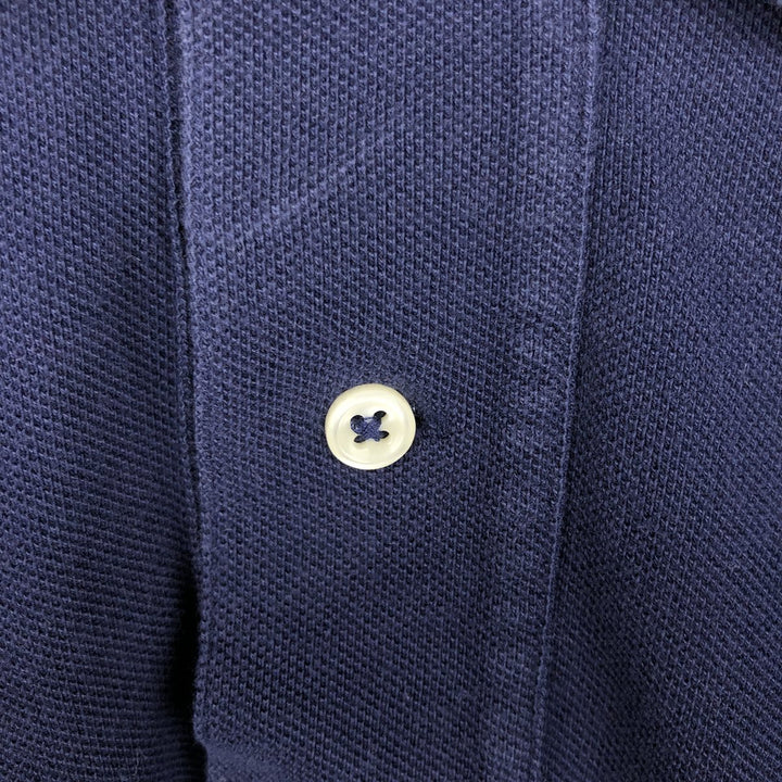 Ralph Lauren POLO by Ralph Lauren long sleeve polo shirt, men's size M cotton navy blue type Vintage Second Hand