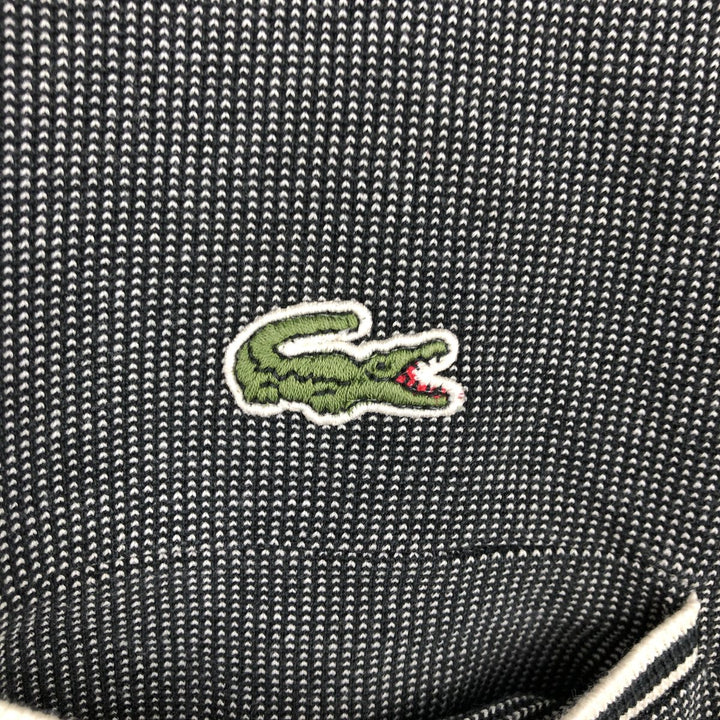 Lacoste long-sleeved polo shirt, made in France, size 5 (equivalent to men's L). cotton Charcoal Vintage Second Hand
