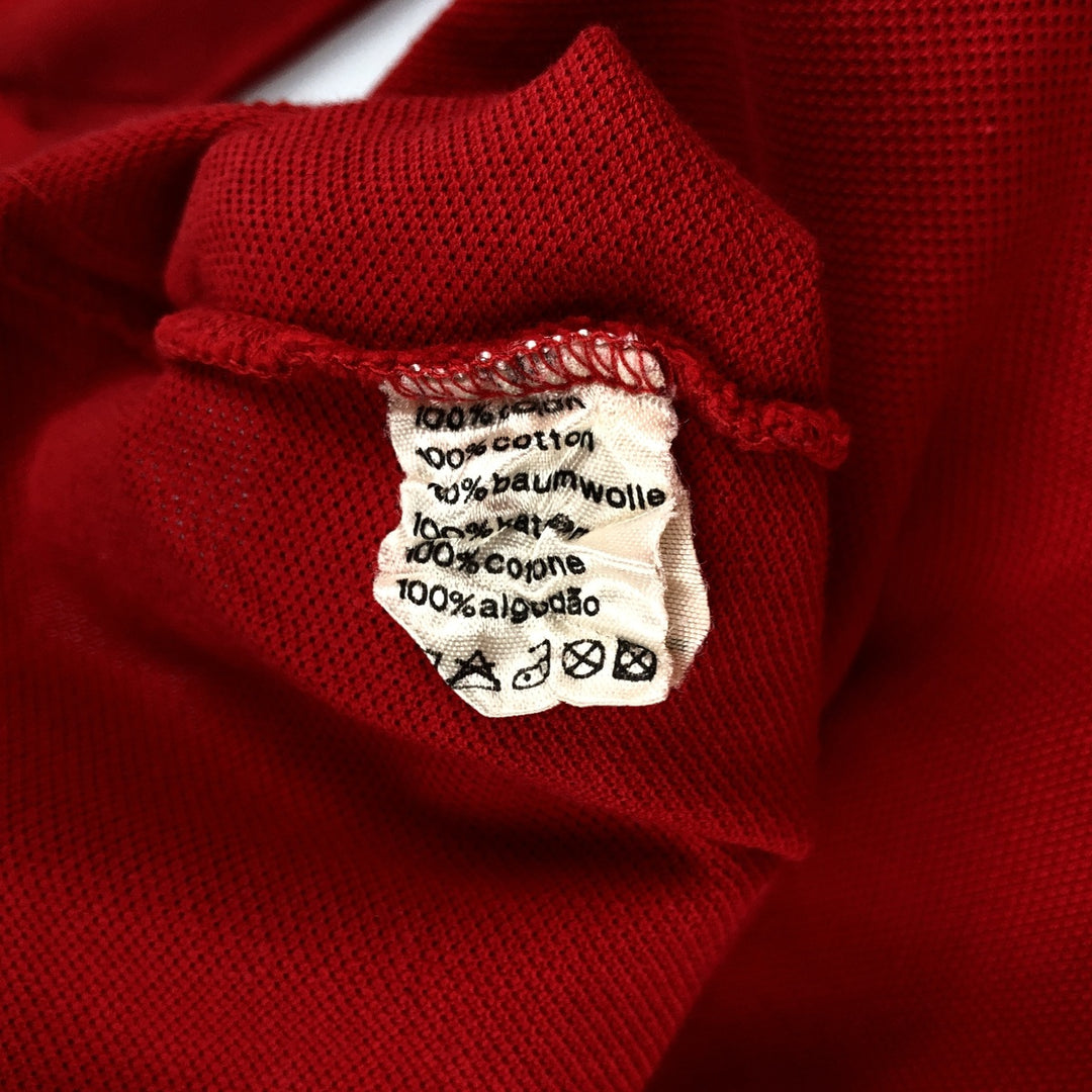 80'S Lacoste LACOSTE CHEMISE French Lacoste long sleeve polo shirt made in France size 5 men's L equivalent vintage cotton red type Vintage Second Hand