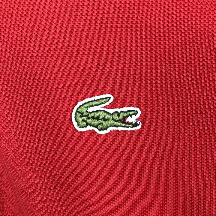 80'S Lacoste LACOSTE CHEMISE French Lacoste long sleeve polo shirt made in France size 5 men's L equivalent vintage cotton red type Vintage Second Hand
