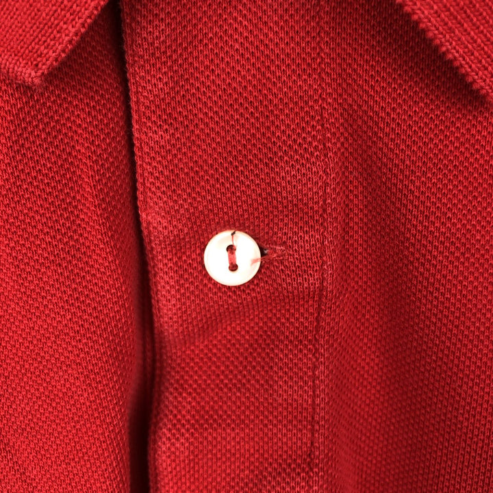 80'S Lacoste LACOSTE CHEMISE French Lacoste long sleeve polo shirt made in France size 5 men's L equivalent vintage cotton red type Vintage Second Hand