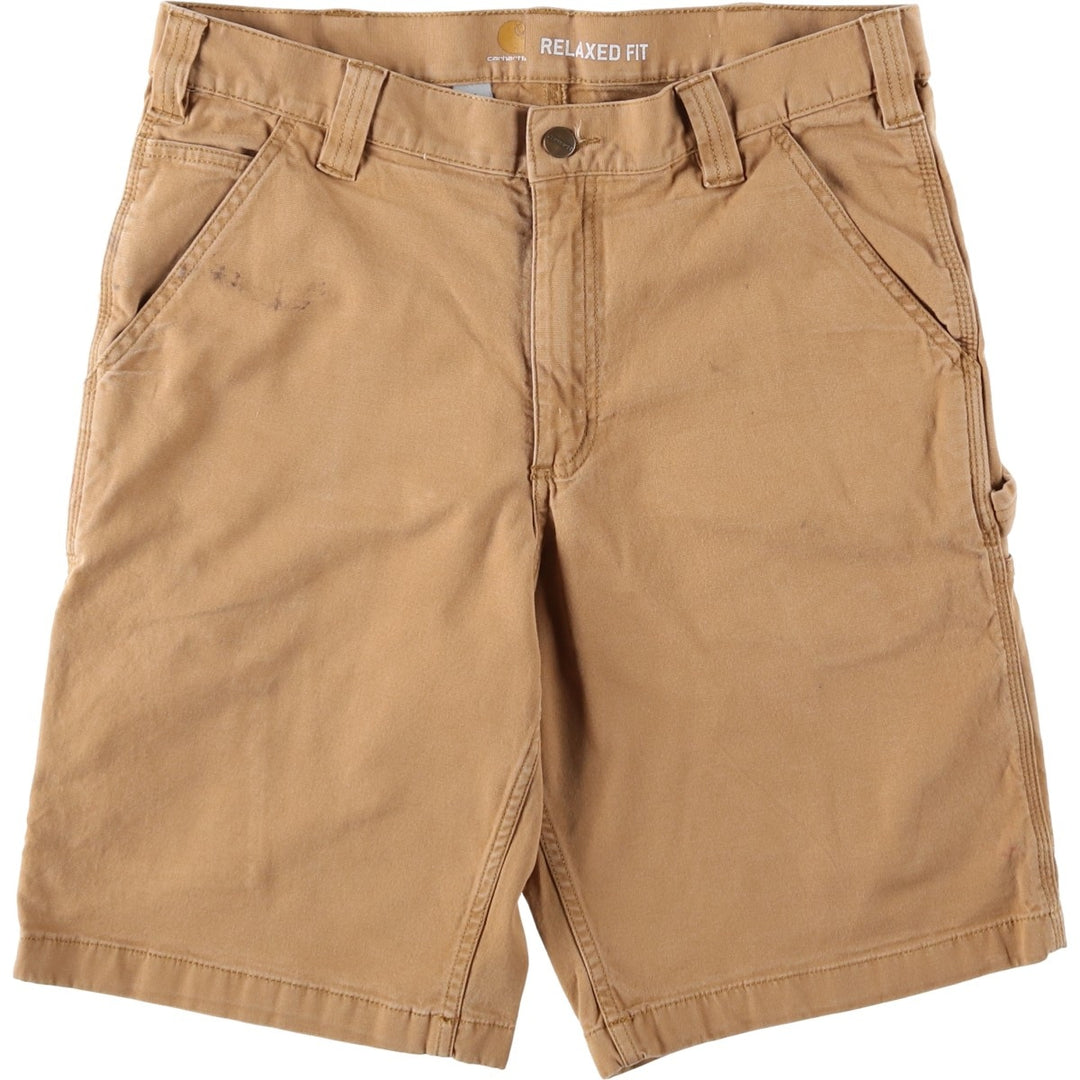 Carhartt Relaxed Fit Duck Painter Shorts, Men's, W34 equivalent cotton brown type Vintage Second Hand