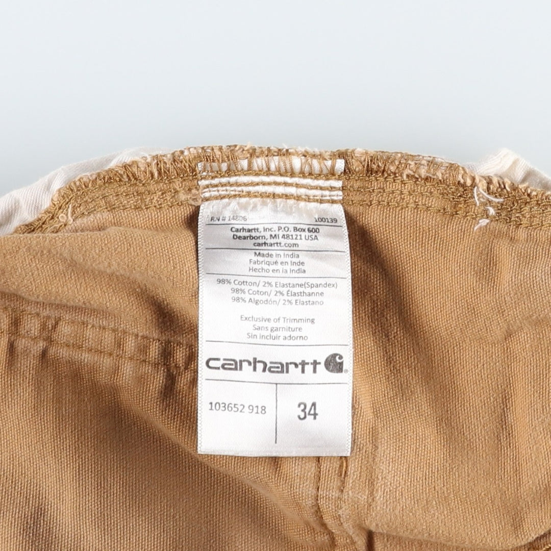 Carhartt Relaxed Fit Duck Painter Shorts, Men's, W34 equivalent cotton brown type Vintage Second Hand