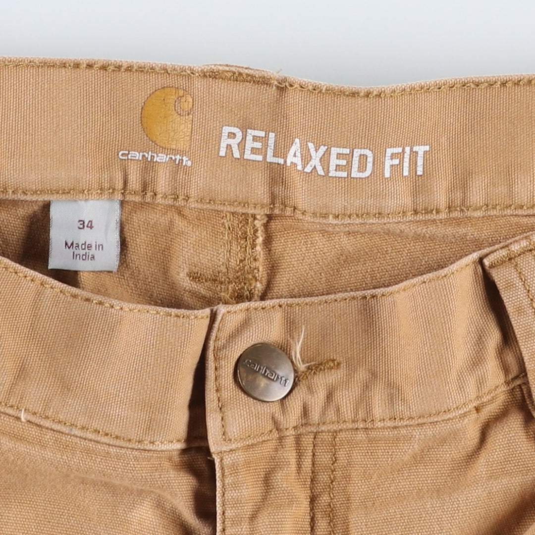 Carhartt Relaxed Fit Duck Painter Shorts, Men's, W34 equivalent cotton brown type Vintage Second Hand