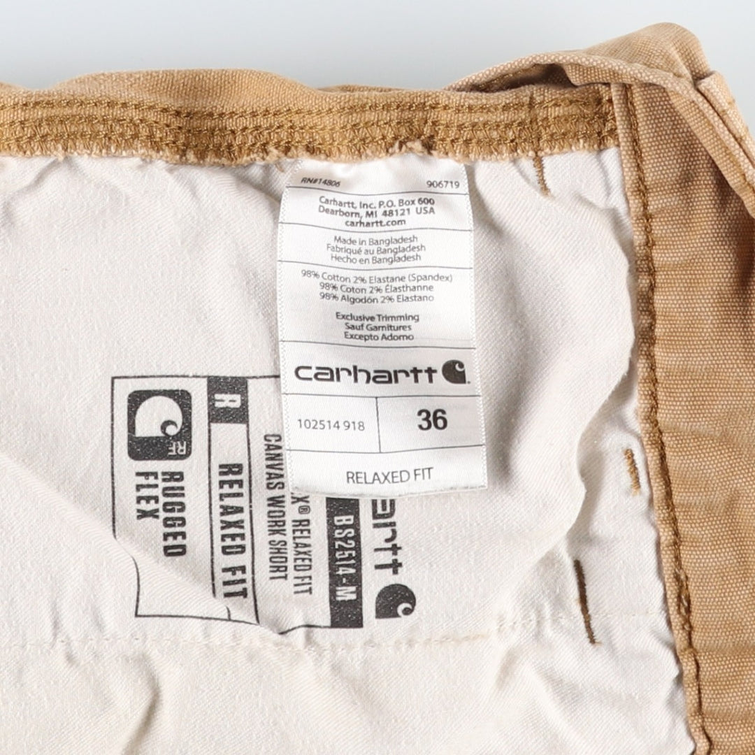 Carhartt Relaxed Fit Duck Work Shorts, Men's Size 36 cotton brown type Vintage Second Hand