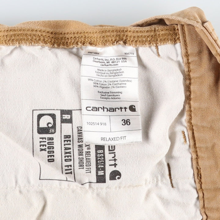 Carhartt Relaxed Fit Duck Work Shorts, Men's Size 36 cotton brown type Vintage Second Hand