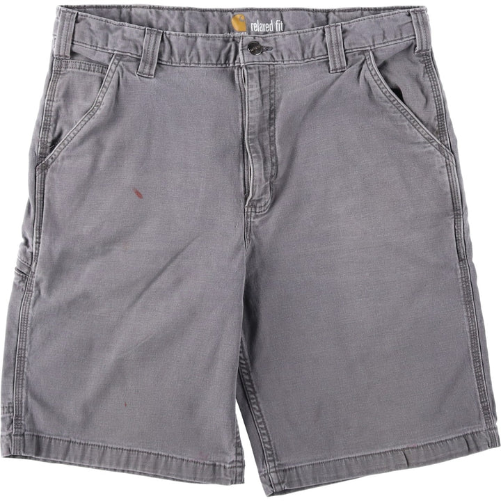 Carhartt Relaxed Fit Duck Work Shorts, Men's Size 36 cotton gray type Vintage Second Hand