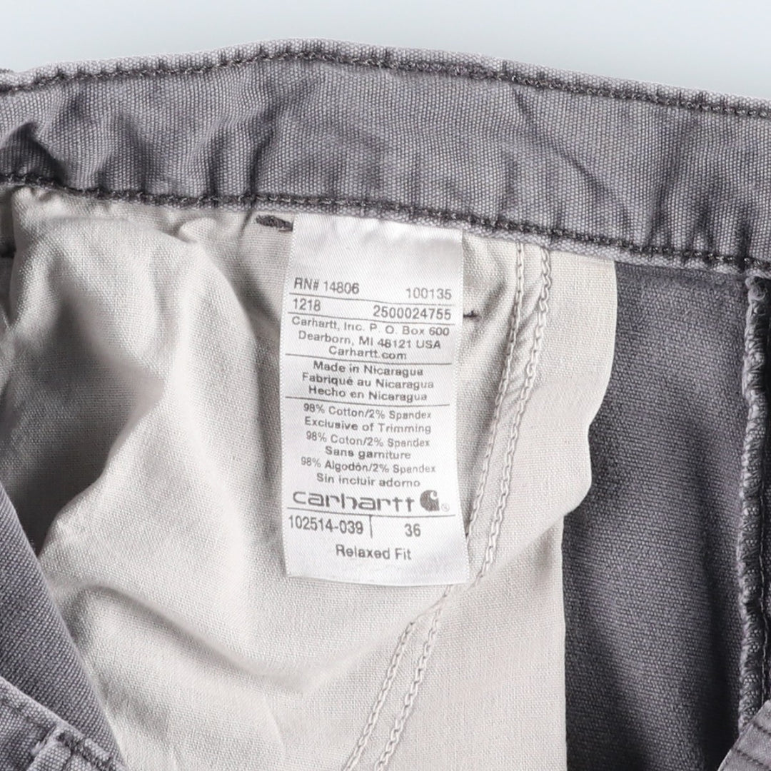 Carhartt Relaxed Fit Duck Work Shorts, Men's Size 36 cotton gray type Vintage Second Hand