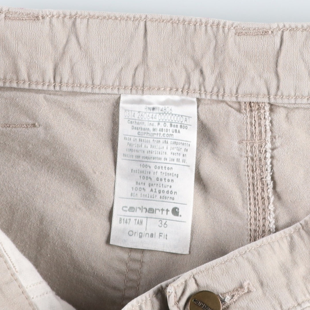 Carhartt ORIGINAL FIT Duck Painter Shorts, Men's, W36 equivalent cotton Beige type Vintage Second Hand