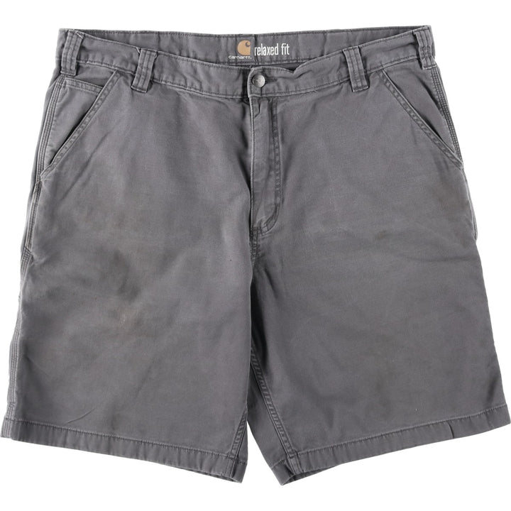 Carhartt Relaxed Fit Duck Canvas Work Shorts (Men's W40 equivalent) - Large Size cotton gray type Vintage Second Hand