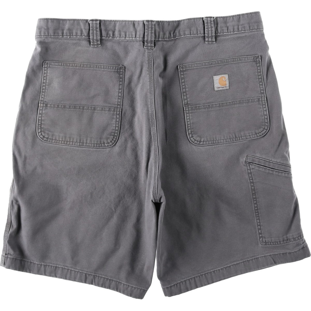 Carhartt Relaxed Fit Duck Canvas Work Shorts (Men's W40 equivalent) - Large Size cotton gray type Vintage Second Hand